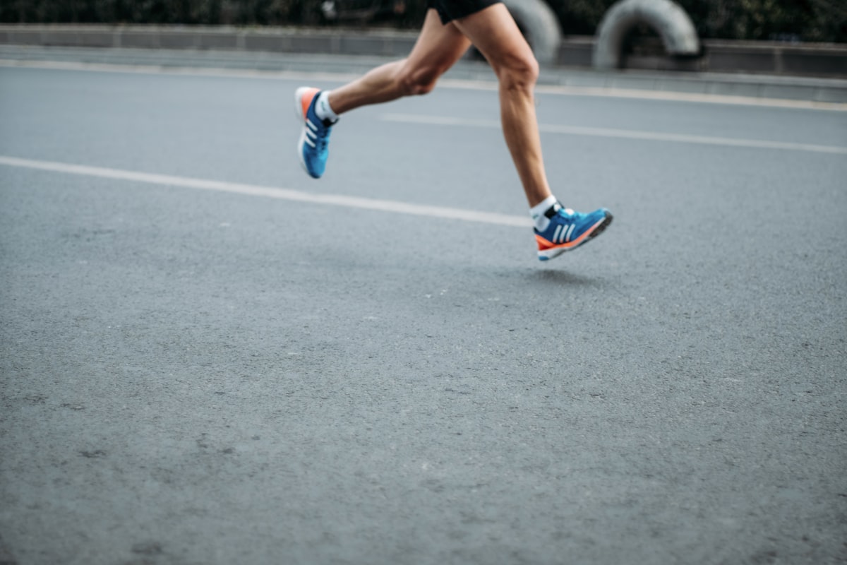 An athlete running
